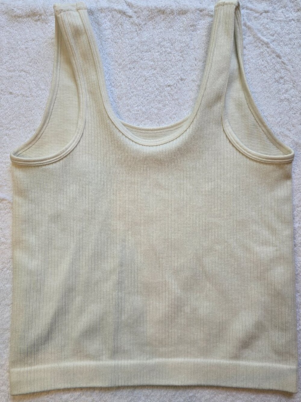 A New Day Cropped Ribbed Tank Top Activewear Bundle - Cream & Black - Picture 5 of 6